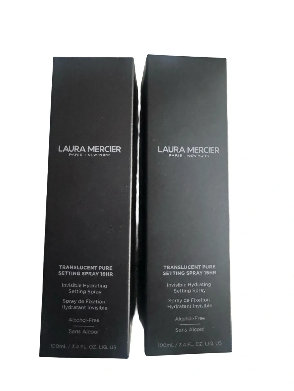 laura mercier Black Translucent Pure Setting Spray Packaging